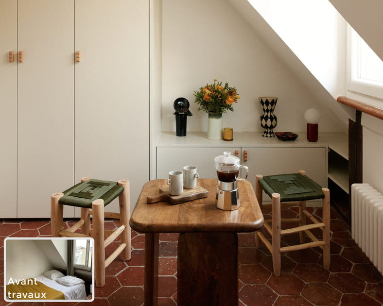 Avant-apr&egrave;s&nbsp;: cr&eacute;er une vraie chambre sans n&eacute;gliger la pi&egrave;ce de vie dans 28&nbsp;m&sup2;