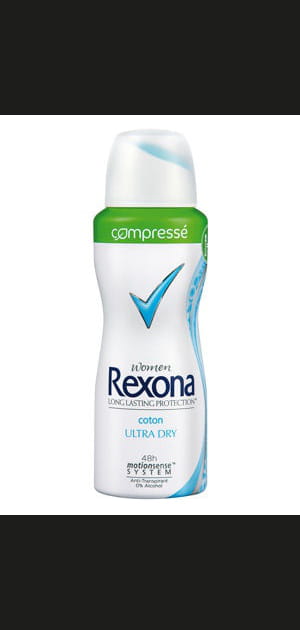 Le d&eacute;odorant compress&eacute; de Rexona