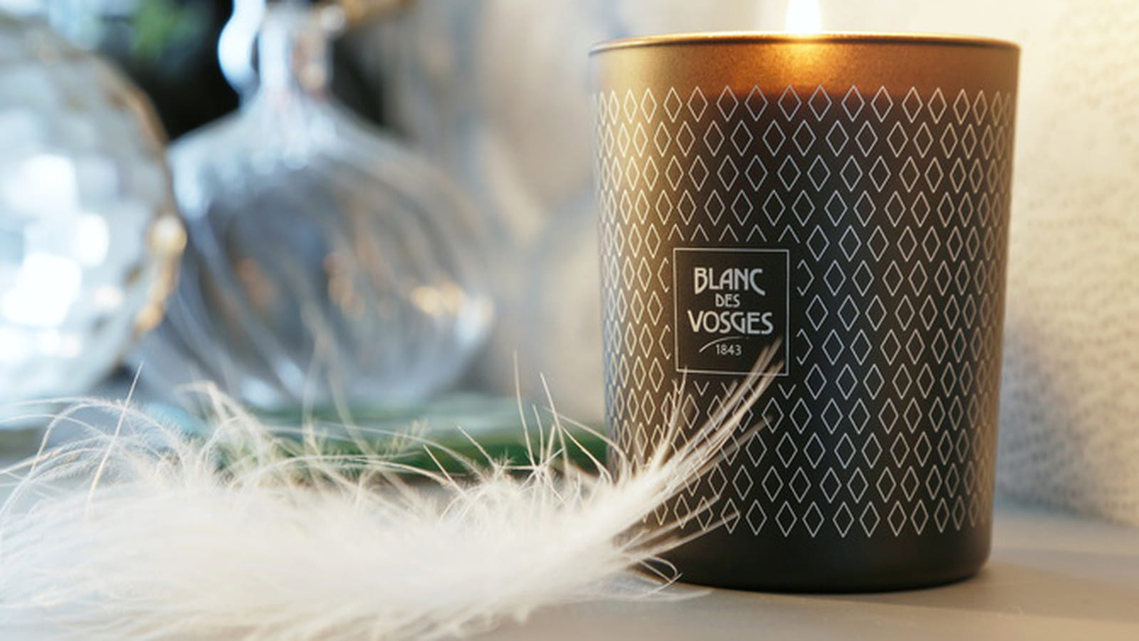Bougie Pluie Céleste Blanc des Vosges