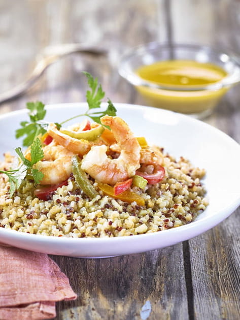 Cr&eacute;meux de quinoa d&eacute;lice Tipiak au lait de coco et crevettes