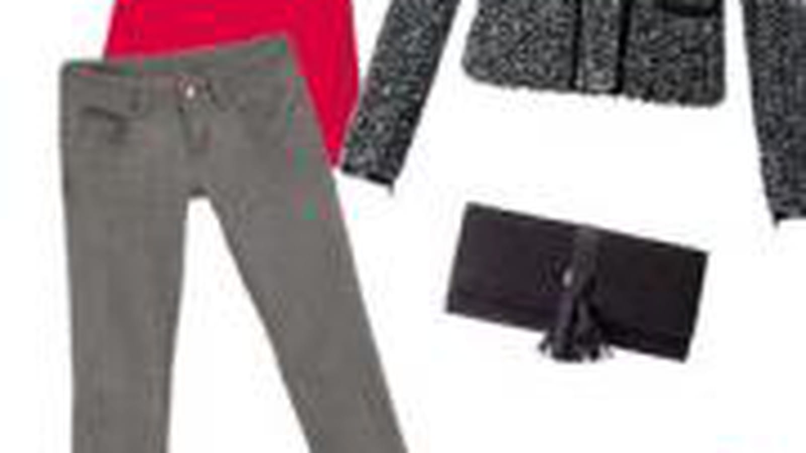 Le jean gris de Tissaia en soirée