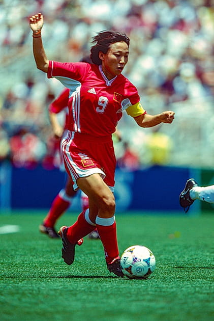 La joueuse de football Sun Wen en 1999