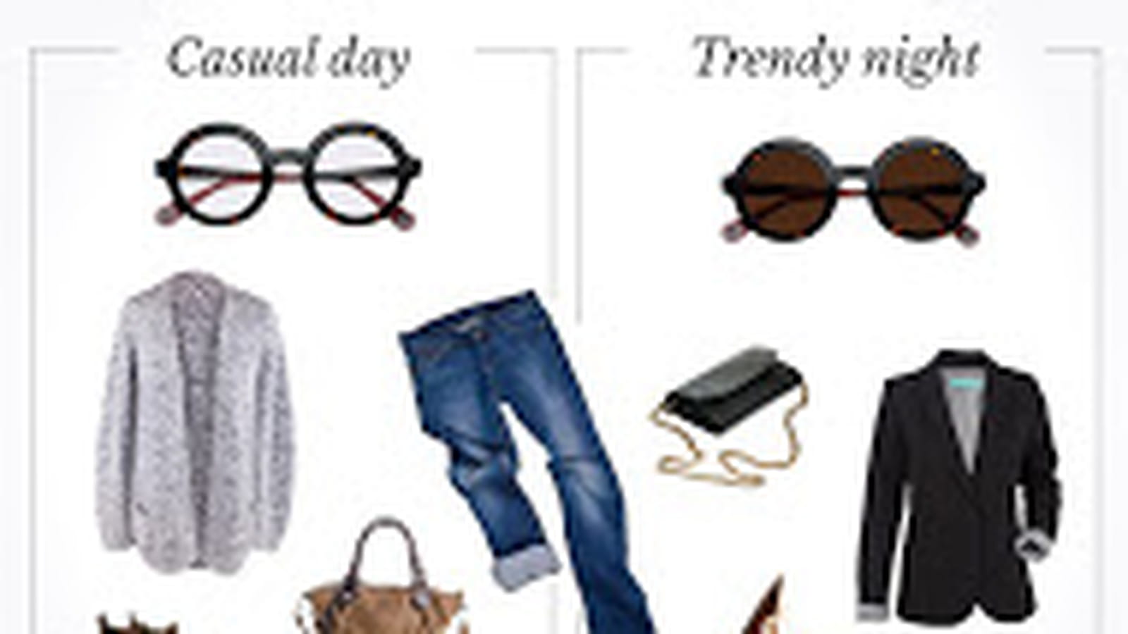 Casual day VS trendy night