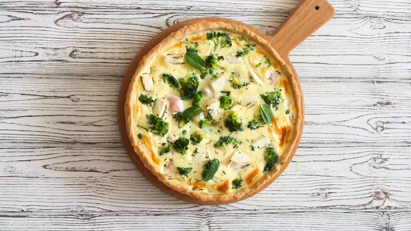 Tarte brocolis et mozzarella