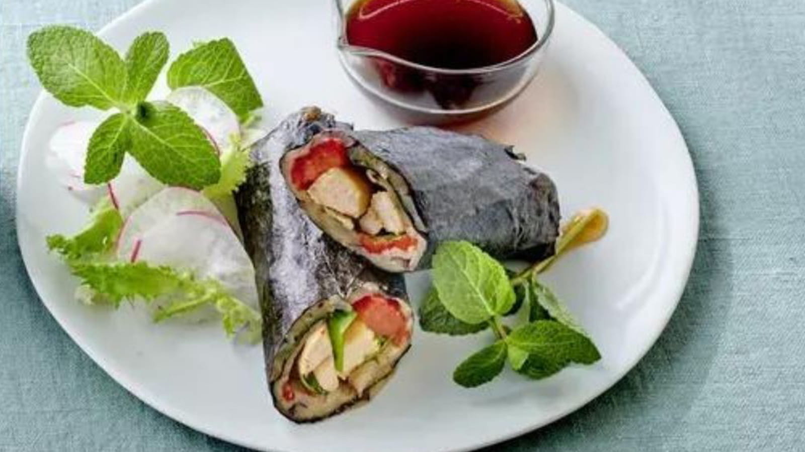Wrap aubergines et poulet