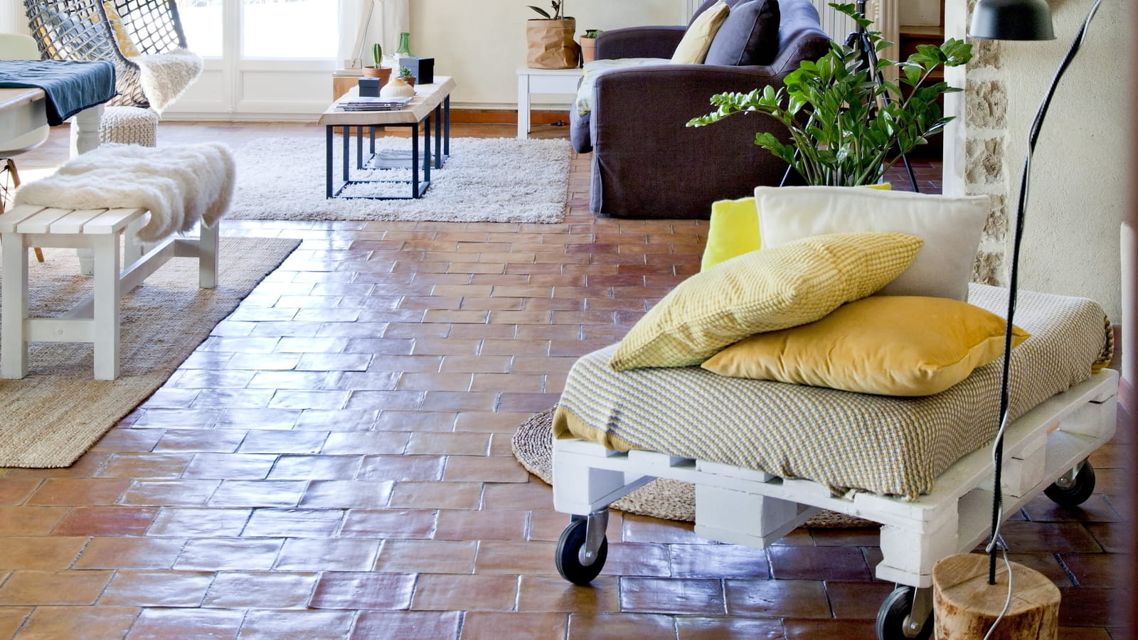 Pouf en palette 