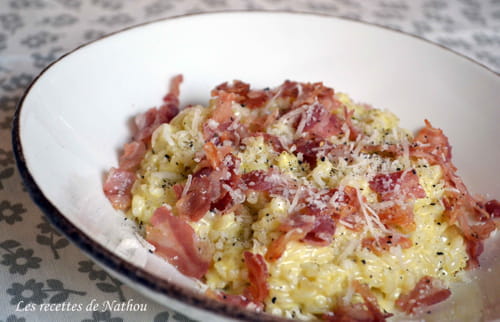 Risotto façon carbonara