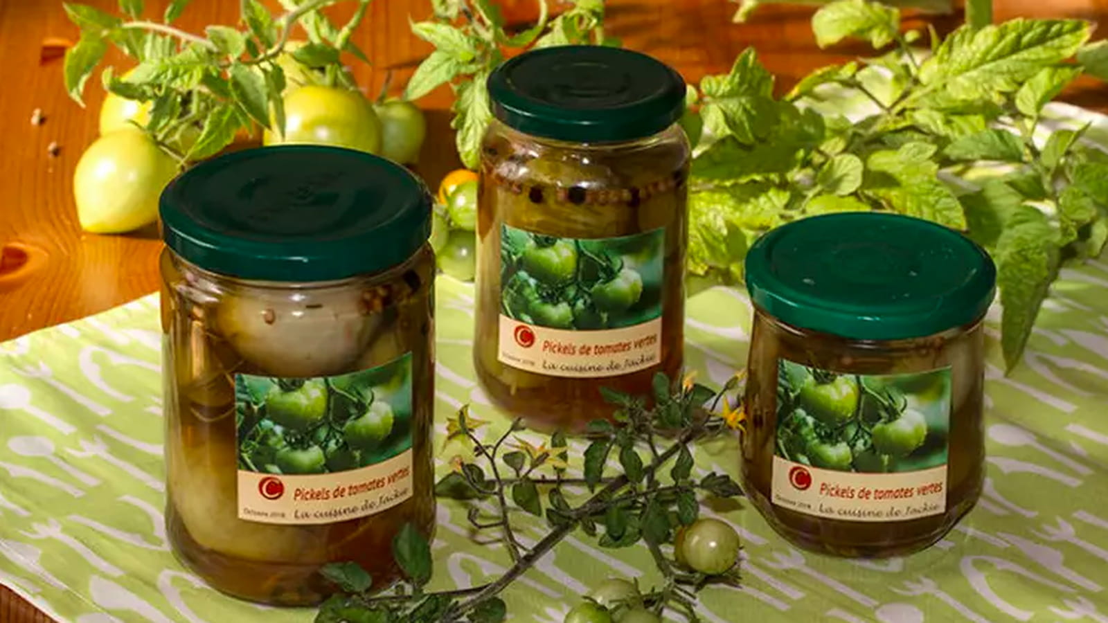 Pickles de tomates vertes