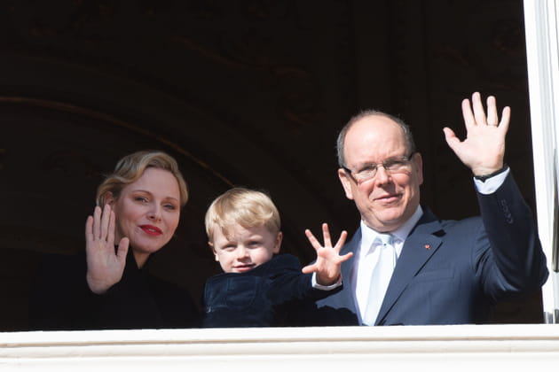 Charlene de Monaco, Albert de Monaco et leur fils Jacques