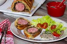 Saucisson lyonnais feuilleté et sa duxelle de champignons : Etape 4