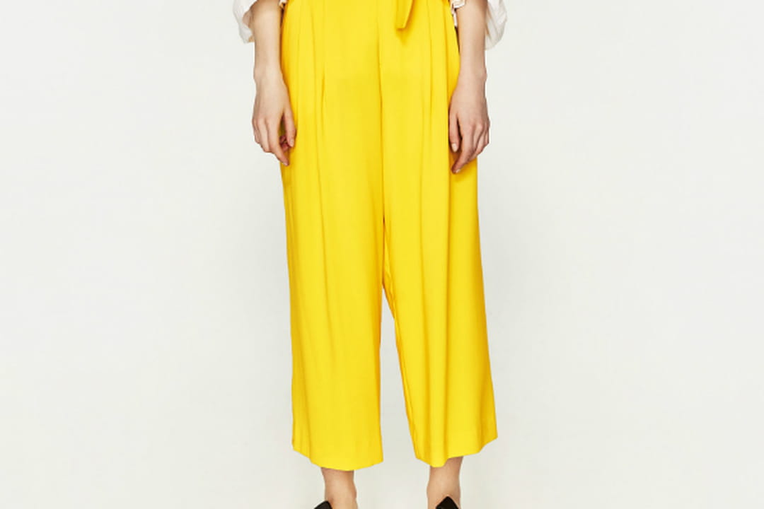 pantalon enduit zara