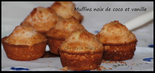 Muffins noix de coco et vanille