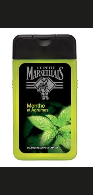 Gel douche corps et cheveux Menthe et Agrumes Le Petit Marseillais