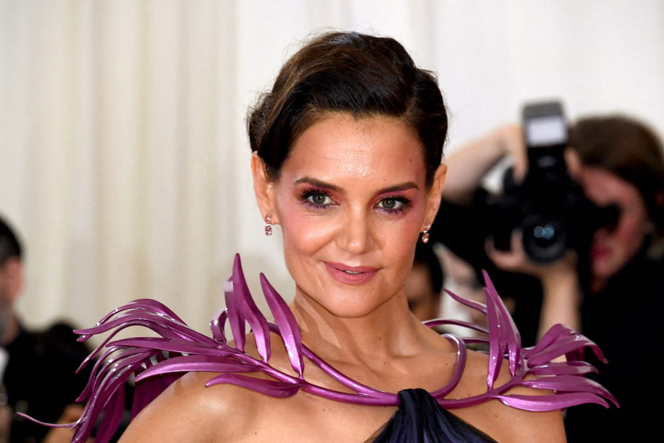 Le fard &agrave; paupi&egrave;res rose de Katie Holmes
