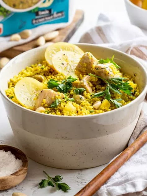 Salade de couscous aux &eacute;pices douces et citron confit