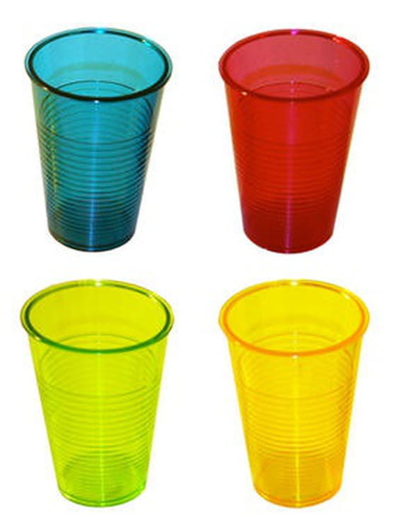 Lot De 6 Gobelets En Acrylique Colorés à Motif Tourbillon - Empilables, Sans BPA, 550 Ml - Pour Pique-nique, Camping, Fêtes