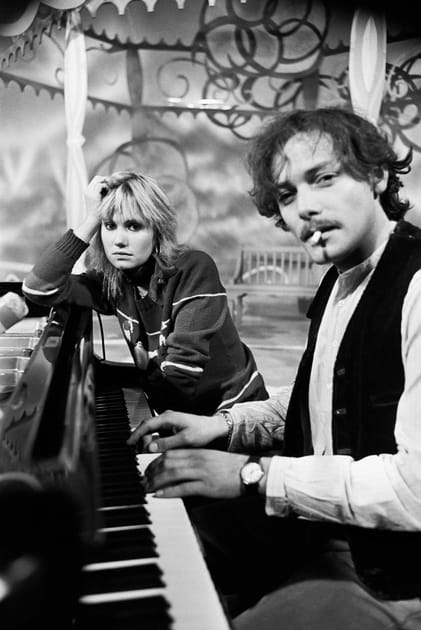 Avec Miou-Miou sur le plateau des "Rendez-vous des dimanches" en mai 1976