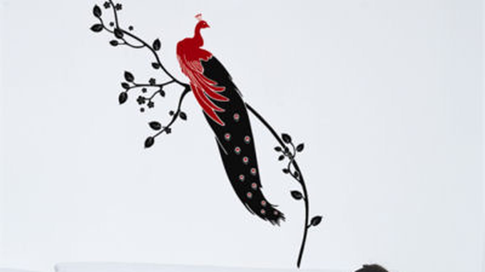 "Paon rouge et noir"
