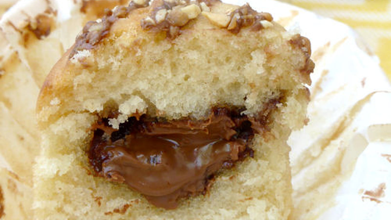 Muffins coeur chocolat noisette vegan (sans oeufs, sans lait, sans beurre)