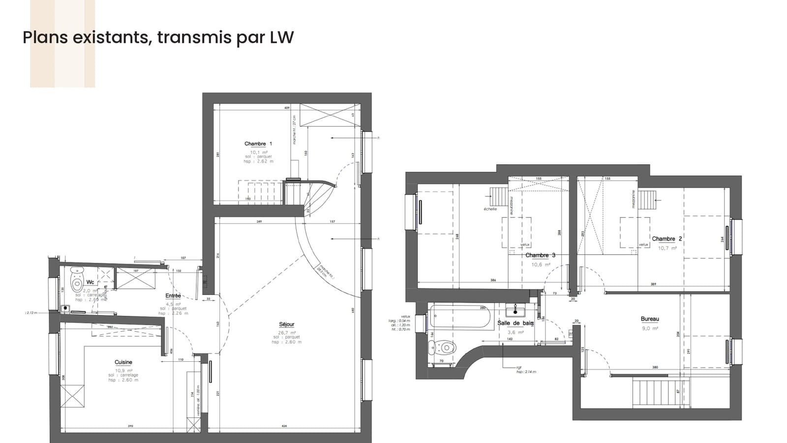Plans existant duplex