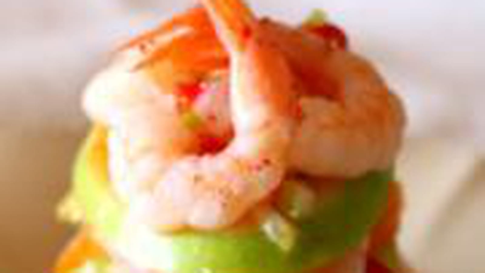Salade de pommes vertes et crevettes