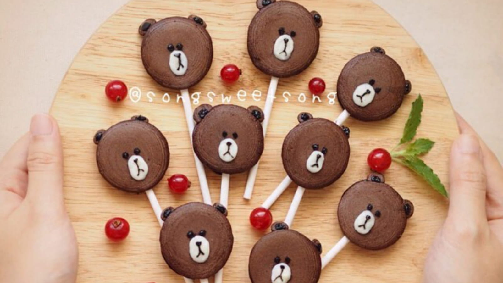 Sucette de pancake ourson