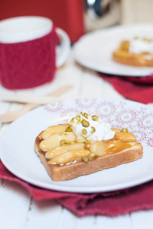 Tartine pomme caramel