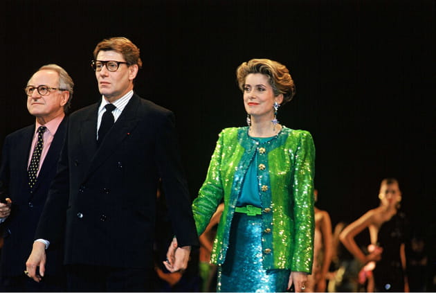 Avec Yves Saint Laurent et Catherine Deneuve