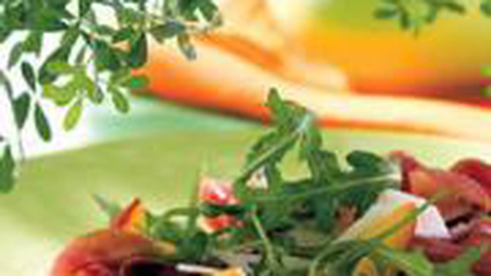 Salade de roquette aux pêches