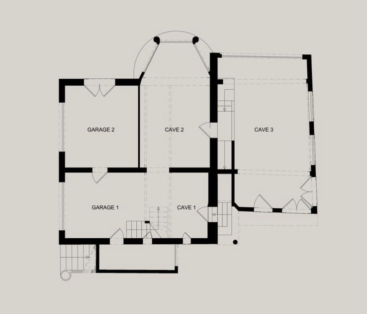 Le plan du rez-de-jardin avant travaux