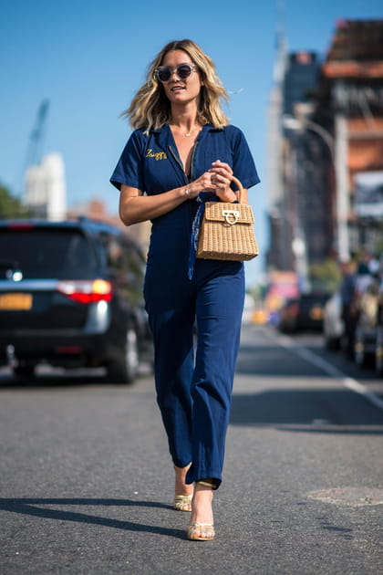 La combinaison pantalon denim brut