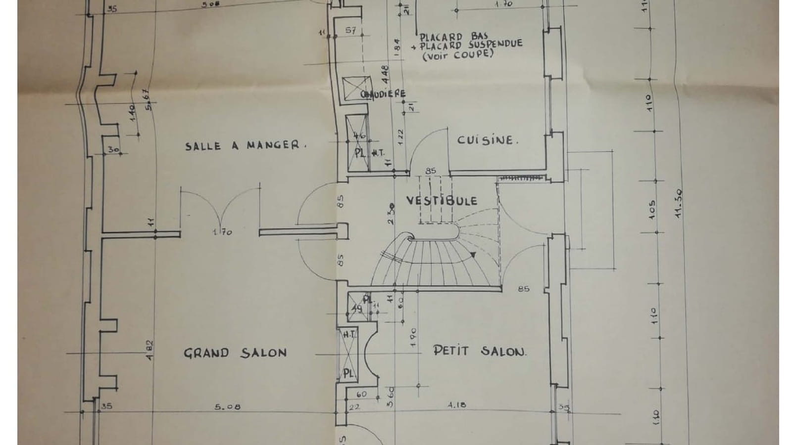 Plan rez-de-chaussée existant