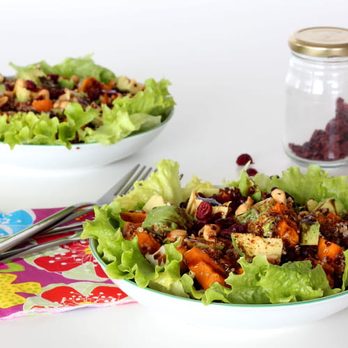Salade de patate douce quinoa et haricots Azukis