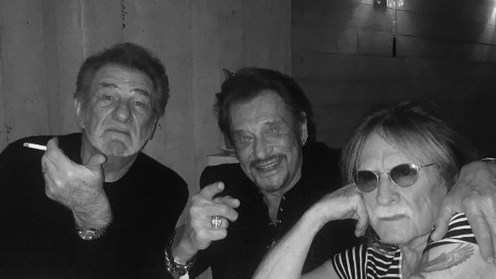 Eddy Mitchell, Johnny Hallyday et Christophe