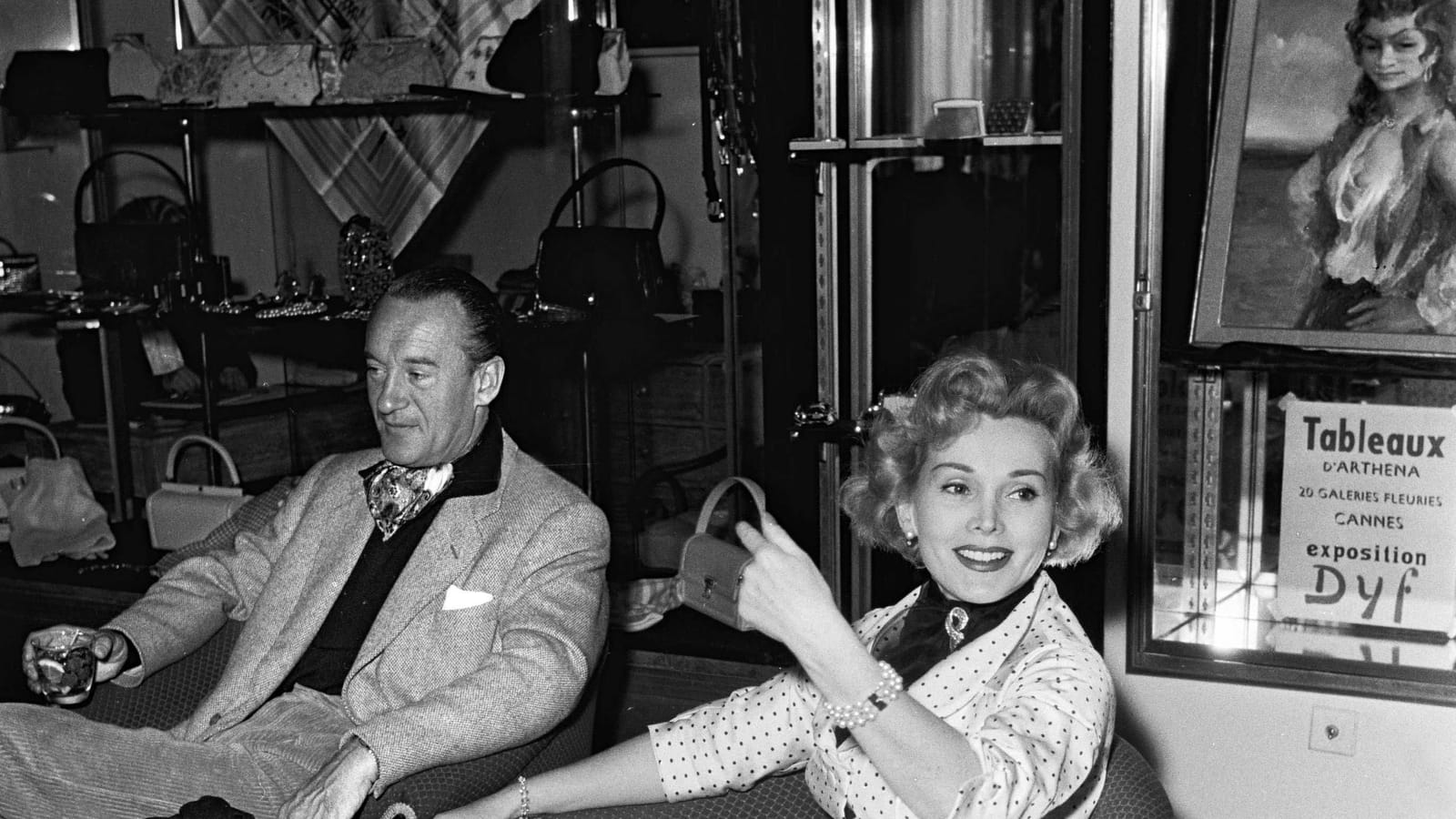 Avec son 3è mari, George Sanders