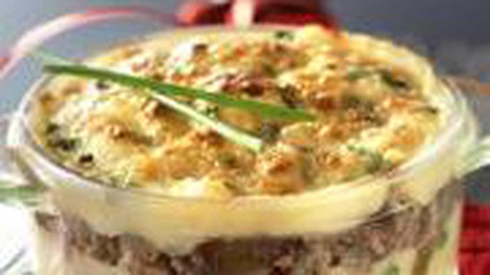 Parmentier de farce aux marrons glacés et son écrasé de pommes de terre