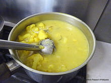 Velouté de chou-fleur au curcuma : Etape 4
