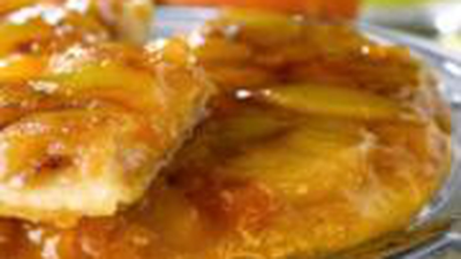 Tarte Tatin aux pêches blanches