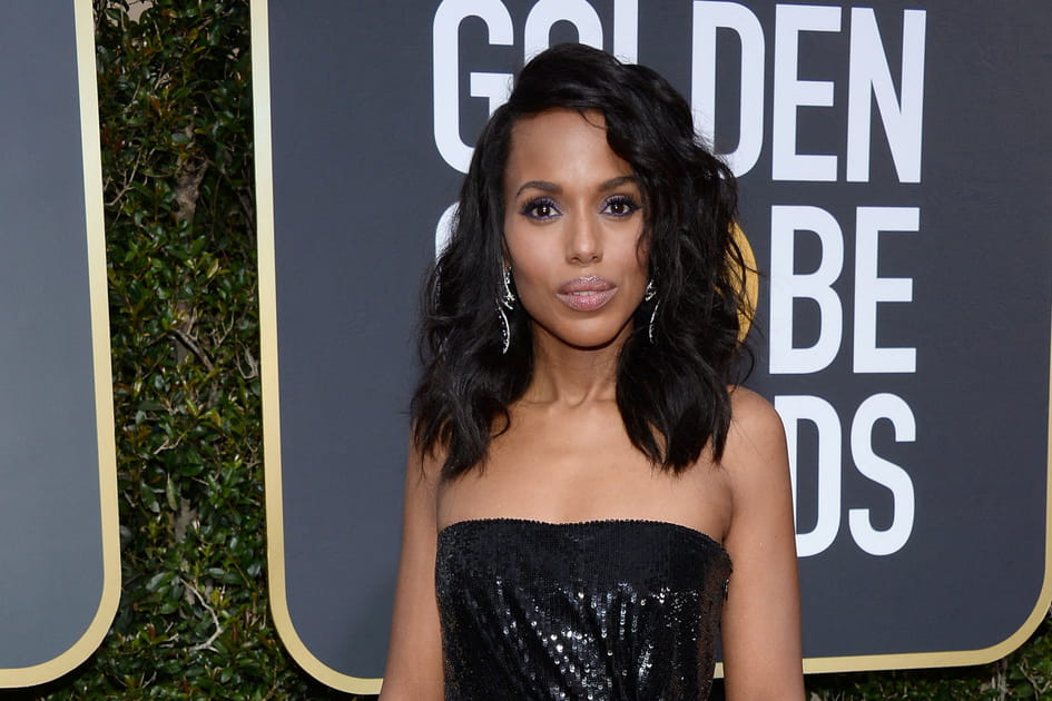 Les cheveux boucl&eacute;s noirs de Kerry Washington