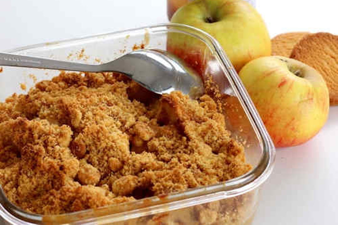 Crumble pomme caramel express