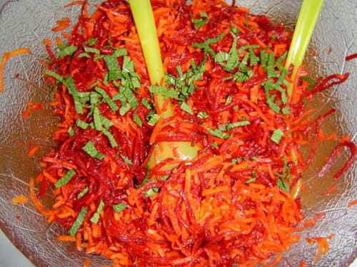 Salade de carottes et betteraves râpées