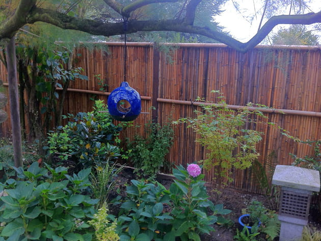 Nichoir à oiseaux bleu