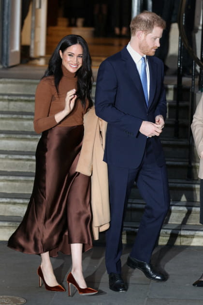 TOP : Meghan Markle en jupe satinée