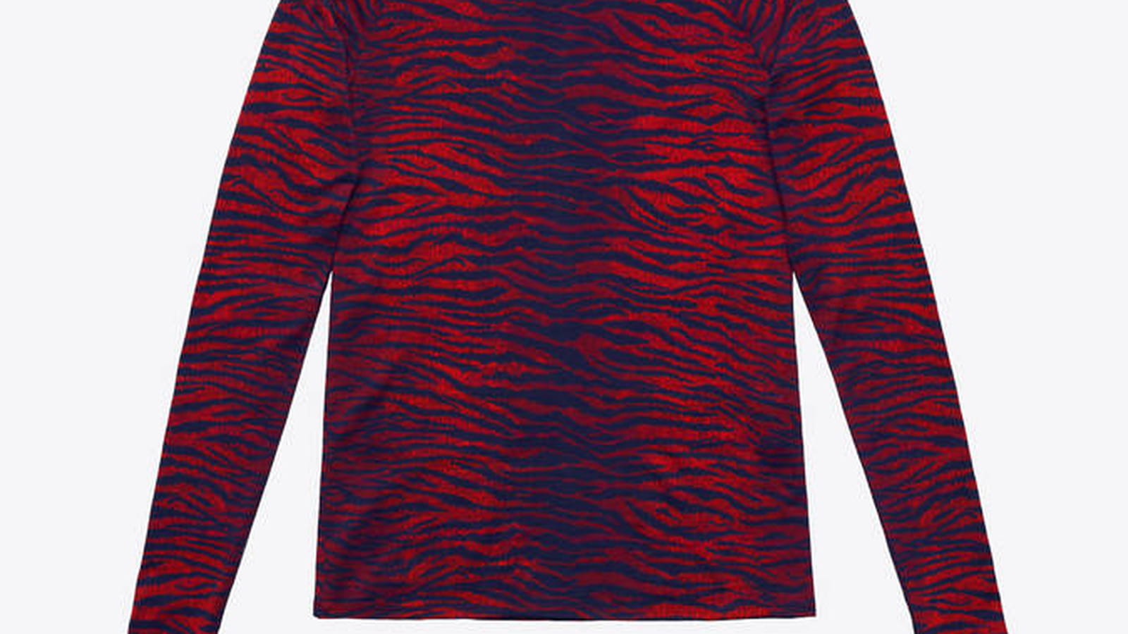 Pull col cheminée rouge