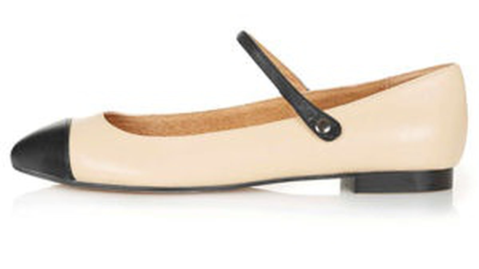 Babies en cuir rose clair de Topshop