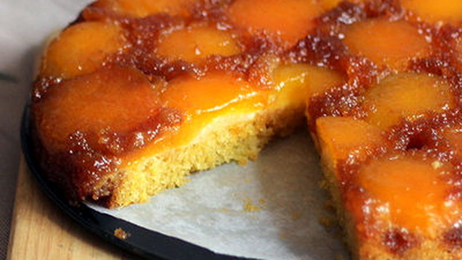 Gâteau renversé à l’abricot