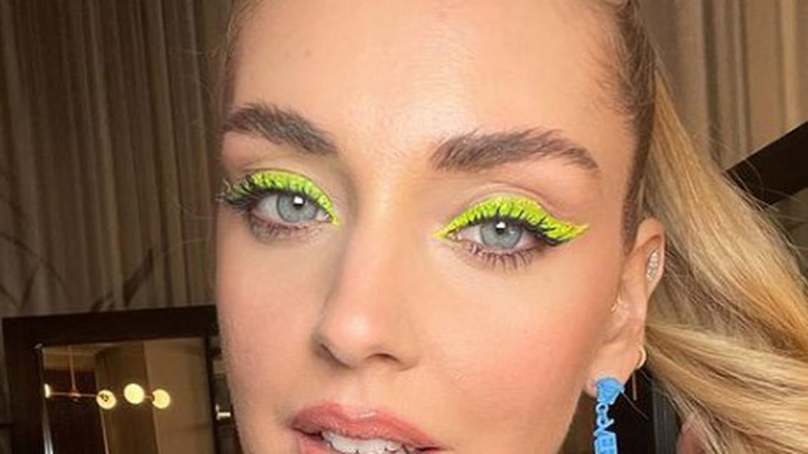 Chiara Ferragni et son liner vert néon