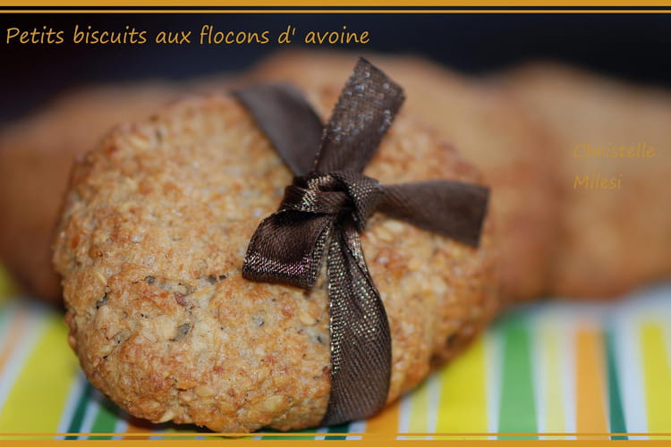 Recette de Petits biscuits aux flocons d'avoine