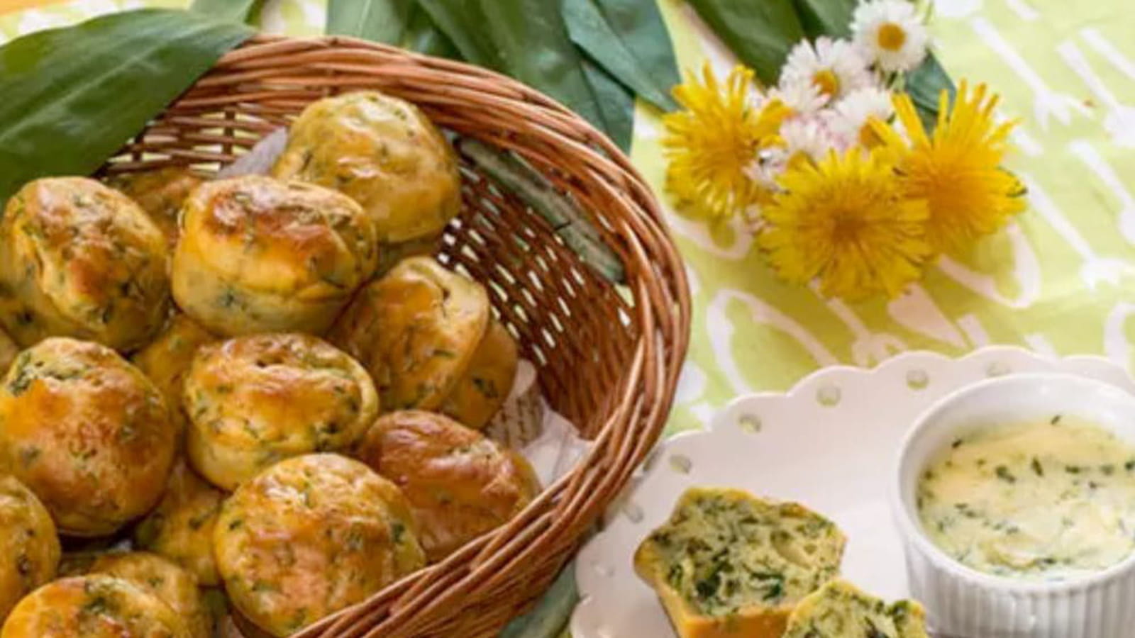 Mini muffins salés à l'ail des ours