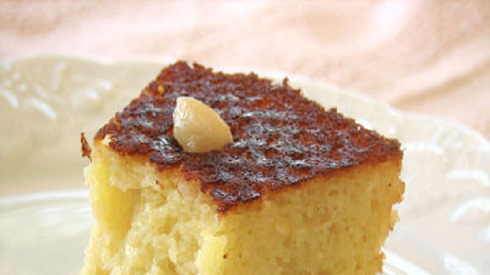 Gâteau de semoule au sirop de fleur d'oranger
